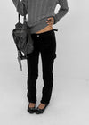 Cursut Corduroy Cargo Low Slim Pants
