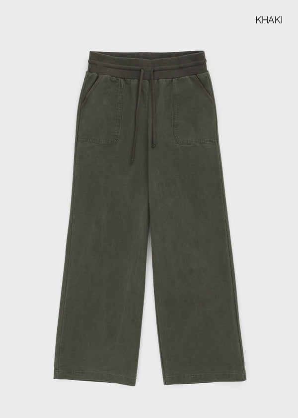 [MADE] Trove Washed Cotton Elastic Waist Pants