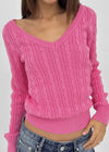 [MADE] Howag Cotton V-neck Cable Knit
