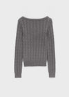 [MADE] Howag Cotton V-neck Cable Knit