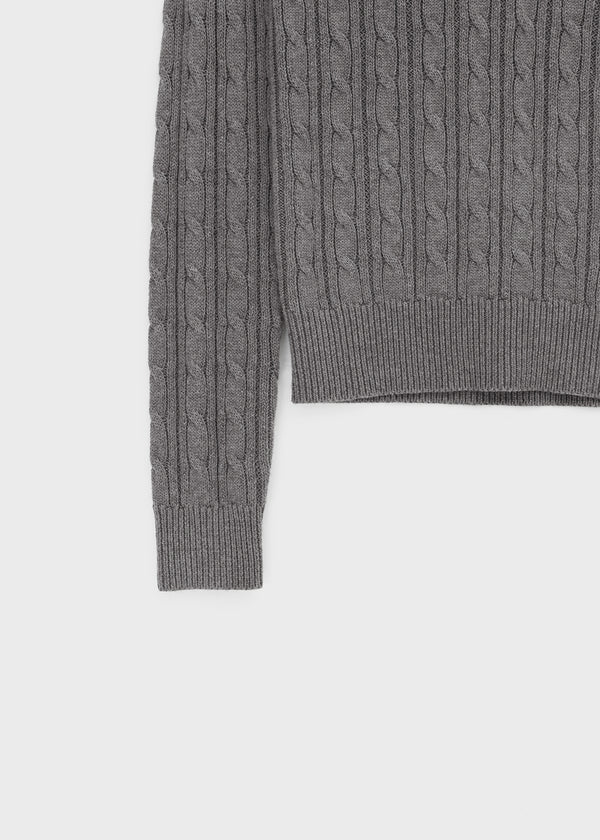 [MADE] Howag Cotton V-neck Cable Knit