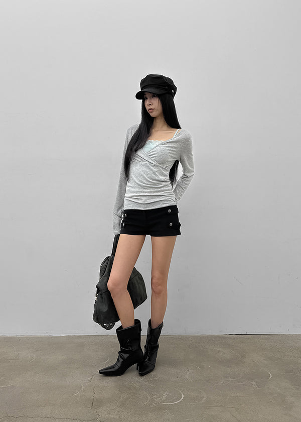 [MADE] Gardenzel Long Wrap Long Sleeve Tee