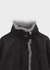 [MADE] Shonikle Leather Fur-Trimmed Half Coat