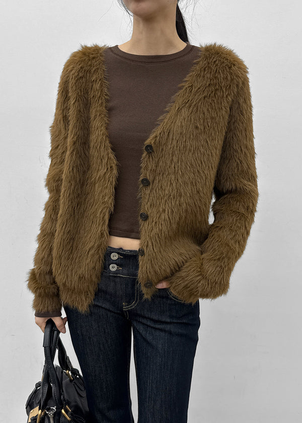 Teddy Loose Fit Fur Cardigan