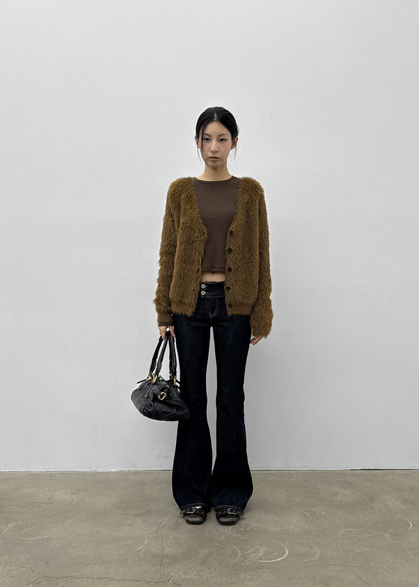 Lloyd Two-Button Raw Denim Bootcut Pants
