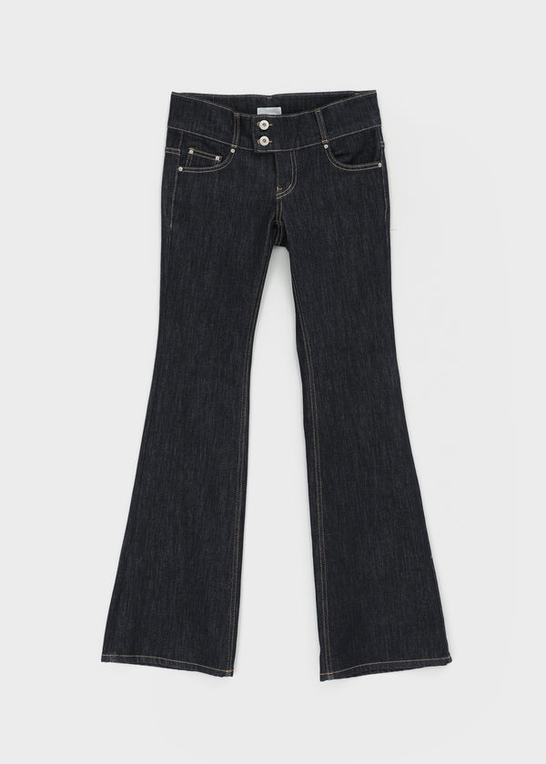 Lloyd Two-Button Raw Denim Bootcut Pants