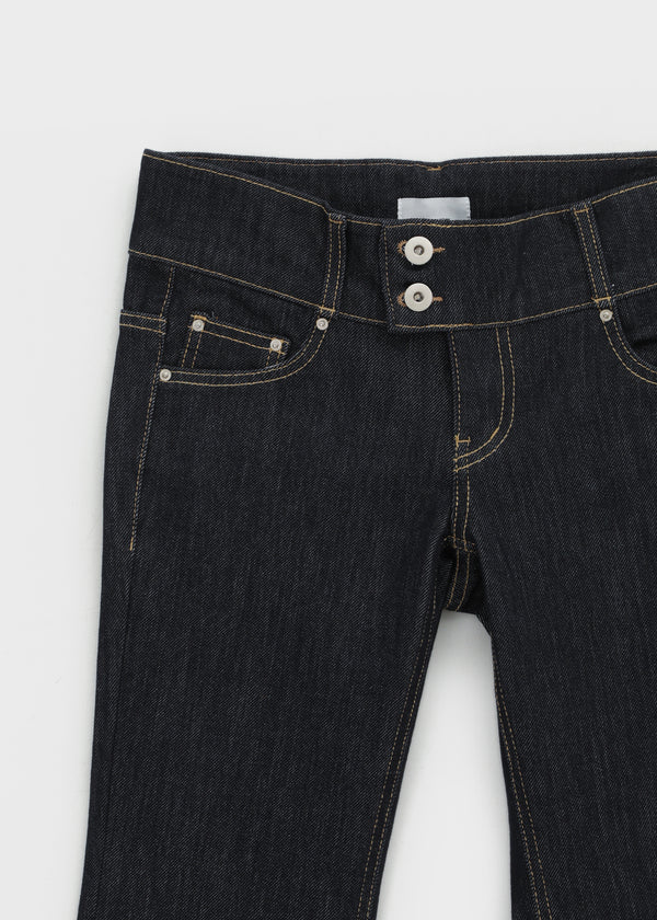Lloyd Two-Button Raw Denim Bootcut Pants