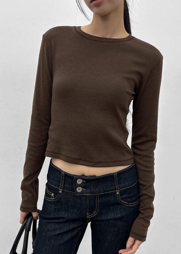 [MADE] Milky Fleece-lined Round Long Sleeve Tee