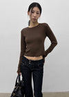[MADE] Milky Fleece-lined Round Long Sleeve Tee