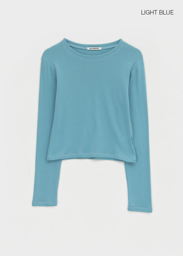 [MADE] Milky Fleece-lined Round Long Sleeve Tee