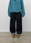 (UNISEX) Swood Wide Raw Denim Pants