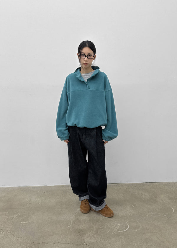 (UNISEX) Swood Wide Raw Denim Pants