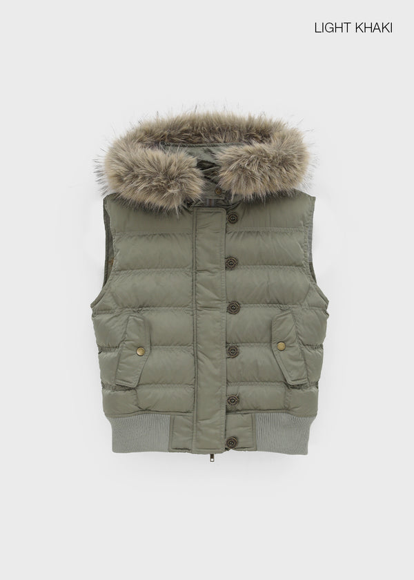 [MADE] Vanity Fur-Trimmed Wellon Padded Vest