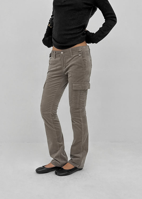 Cursut Corduroy Cargo Low Slim Pants