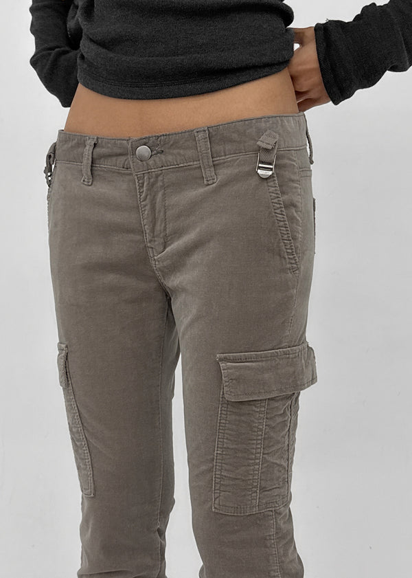 Cursut Corduroy Cargo Low Slim Pants