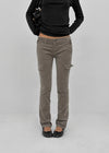 Cursut Corduroy Cargo Low Slim Pants
