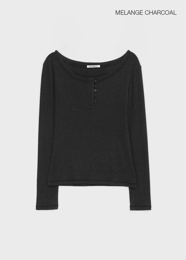 [MADE] Hayes Button Long Sleeve Tee