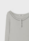 [MADE] Hayes Button Long Sleeve Tee