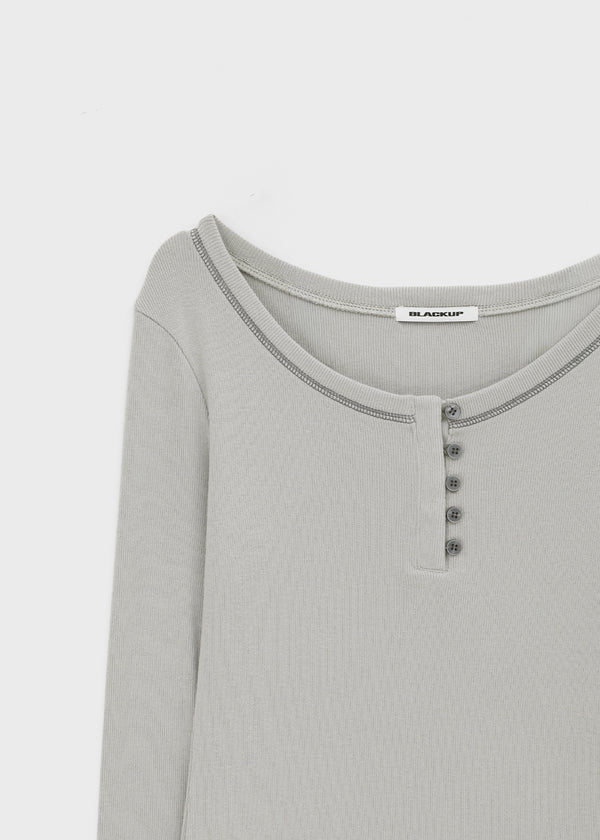 [MADE] Hayes Button Long Sleeve Tee