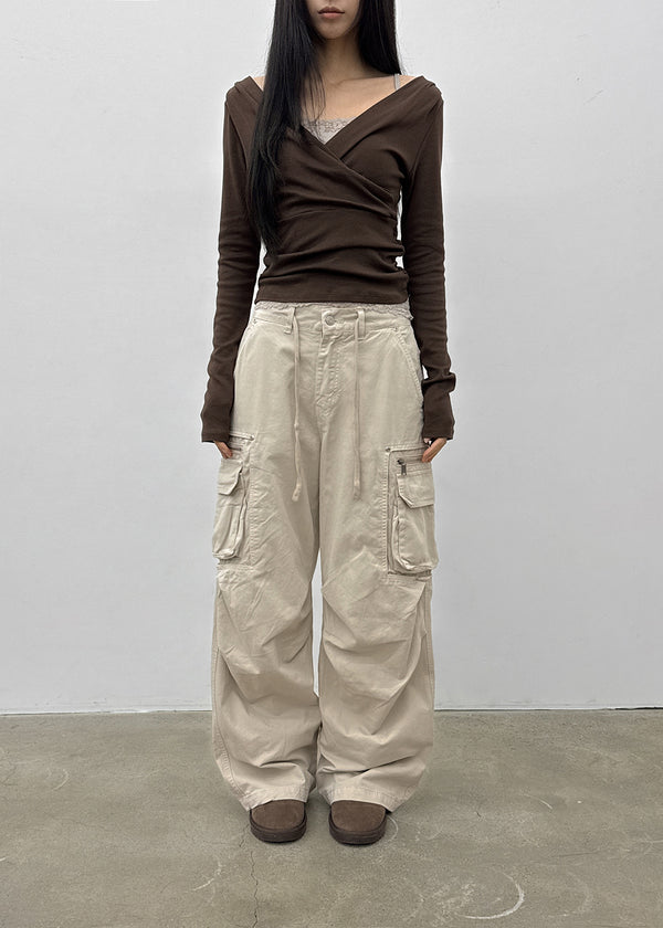 (UNISEX) Ketin Zipper Cargo Pants