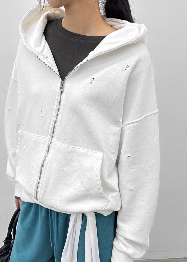 Hoshi Damaged Zip-up Hoodie