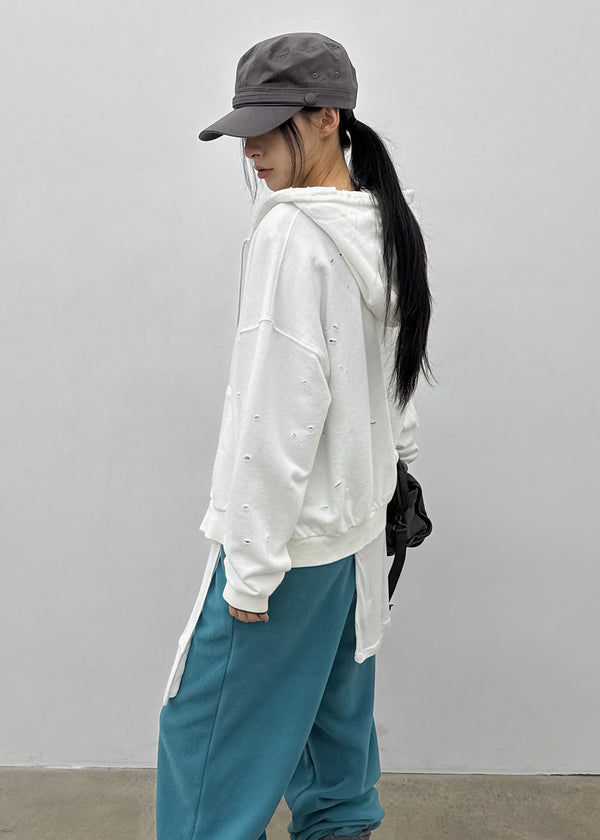 Hoshi Damaged Zip-up Hoodie