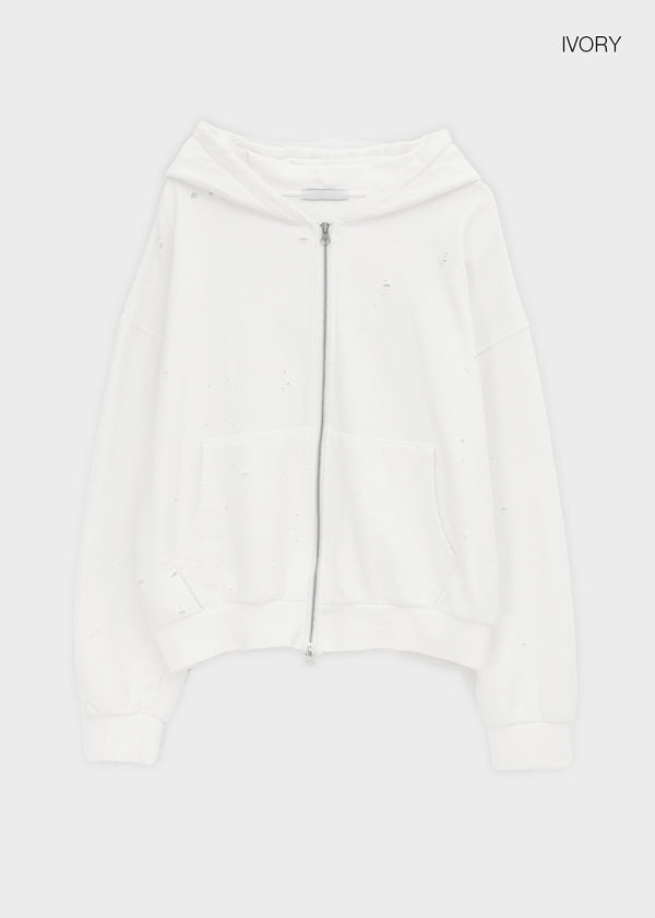 Hoshi Damaged Zip-up Hoodie