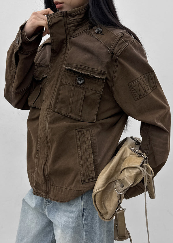 (UNISEX) Dedy Washed Stitch Field Jacket