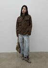 (UNISEX) Dedy Washed Stitch Field Jacket