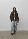 Rare washed wide denim pants