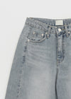 Rare washed wide denim pants