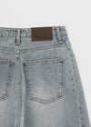 Rare washed wide denim pants