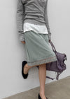 Lua Lace Velvet Midi Skirt