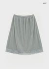 Lua Lace Velvet Midi Skirt