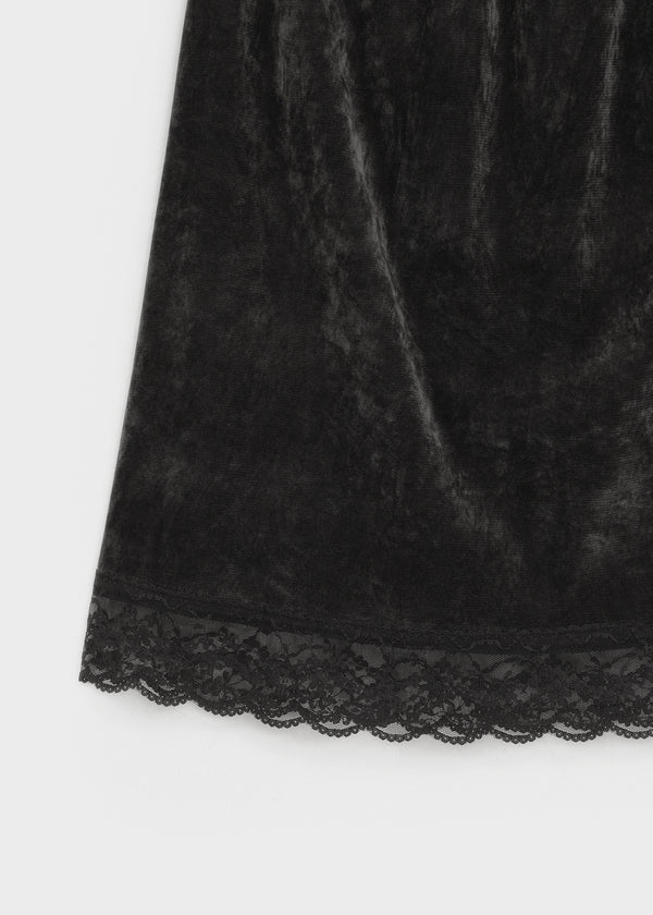 Lua Lace Velvet Midi Skirt