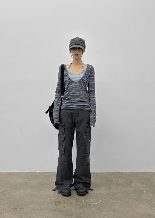 Blond fatigue cargo pants