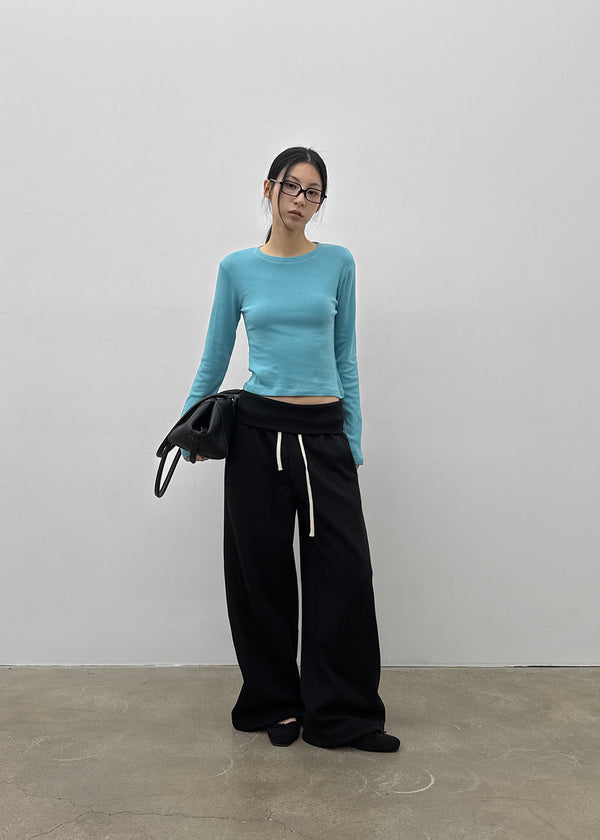 [MADE] Milky Fleece-lined Round Long Sleeve Tee