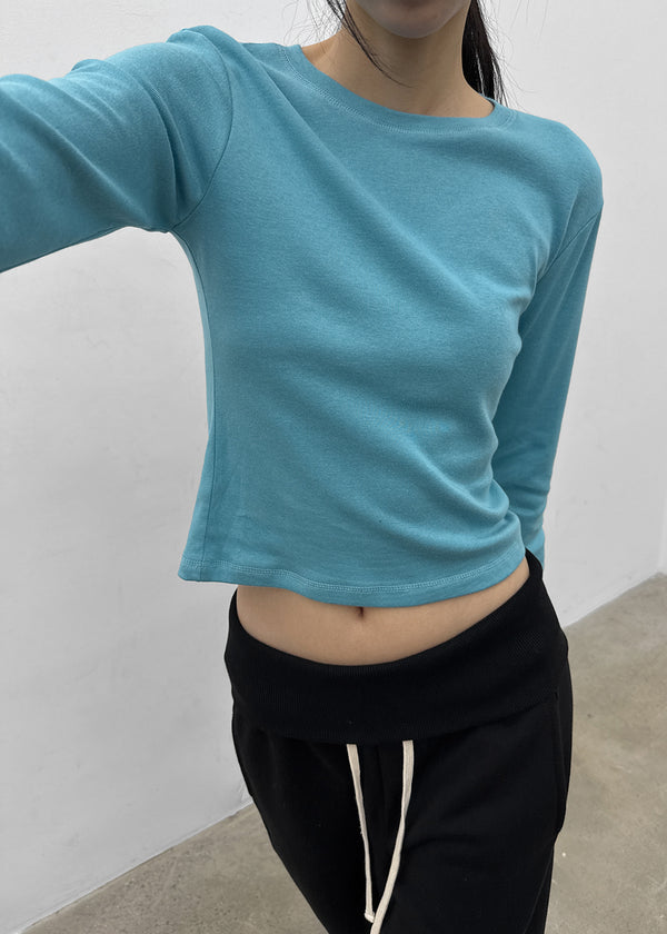 [MADE] Milky Fleece-lined Round Long Sleeve Tee