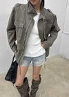 Bay Washed Button Field Jacket