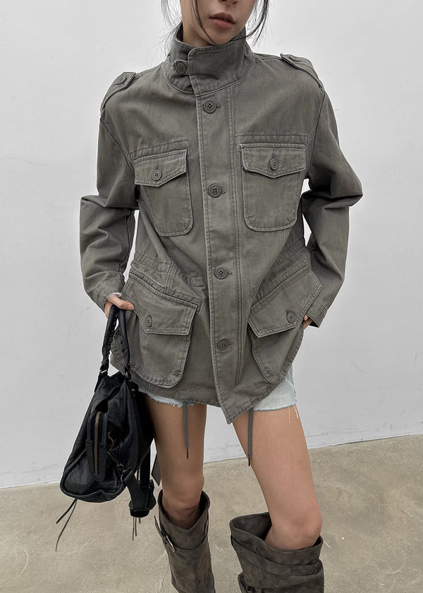 Bay Washed Button Field Jacket