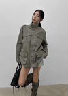 Bay Washed Button Field Jacket