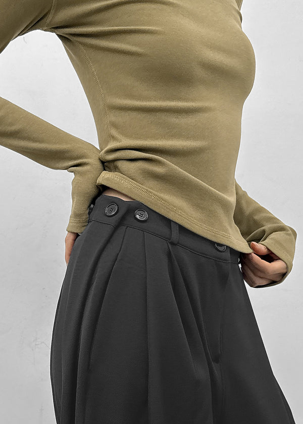 [MADE] Libra Stitch Fleece-Lined U-Neck Long Sleeve Tee (Available as a set)