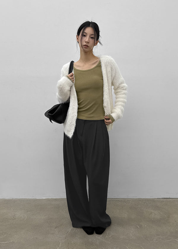 [MADE] Libra Stitch Fleece-Lined U-Neck Long Sleeve Tee (Available as a set)