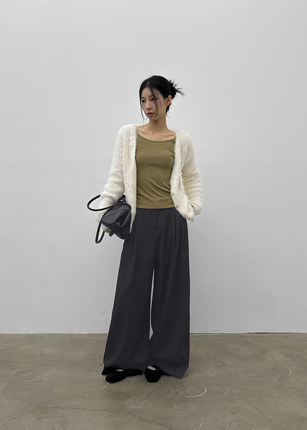 Lot Bijo Wide Tuck Slacks