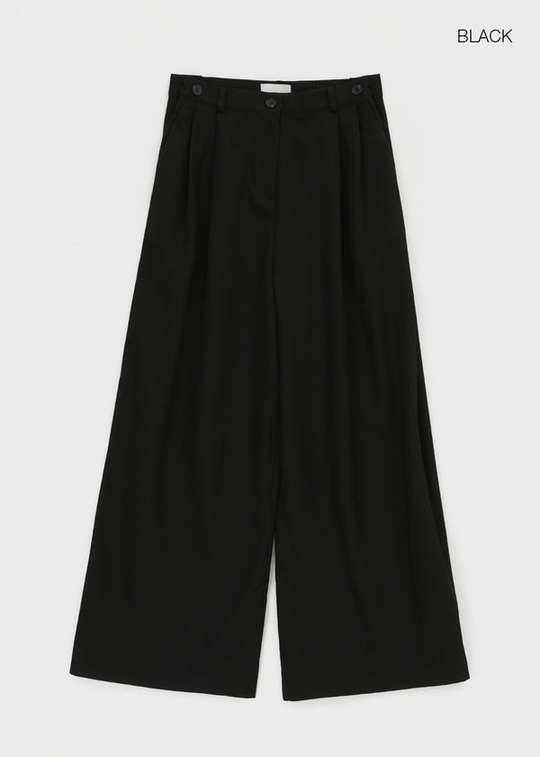 Lot Bijo Wide Tuck Slacks