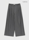 Lot Bijo Wide Tuck Slacks
