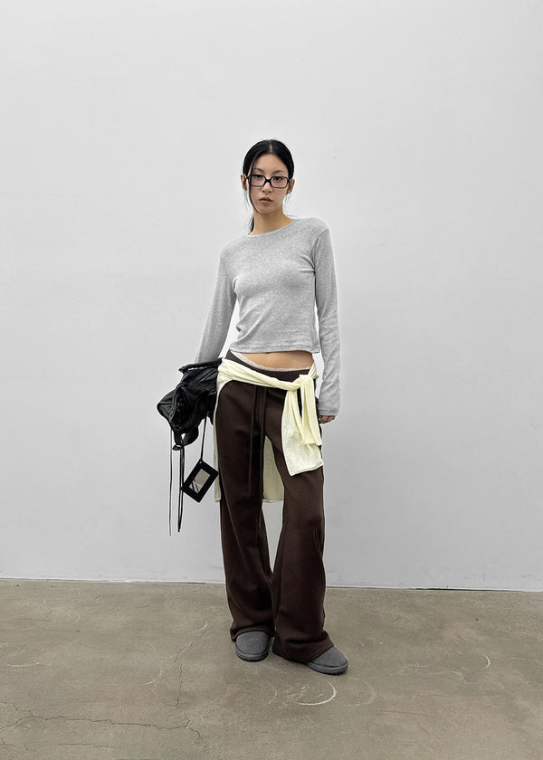 [MADE] Marnon Low-waist Semi-bootcut Elastic Pants