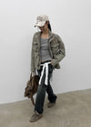 (UNISEX) Dedy Washed Stitch Field Jacket