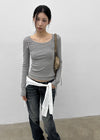 [MADE] Libra Stitch Fleece-Lined U-Neck Long Sleeve Tee (Available as a set)