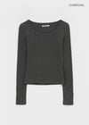 [MADE] Libra Stitch Fleece-Lined U-Neck Long Sleeve Tee (Available as a set)